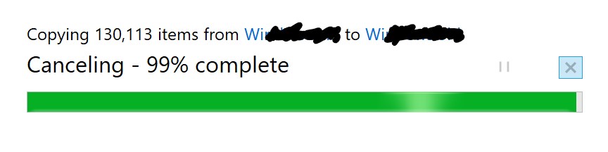 Cancel/Copying Window Stuck - Microsoft Q&A