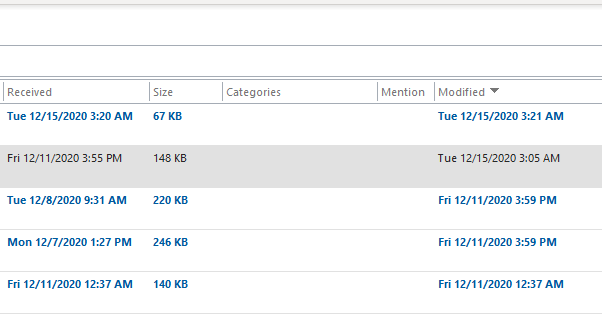 Outlook changes modified date on deleted messages - Microsoft Q&A