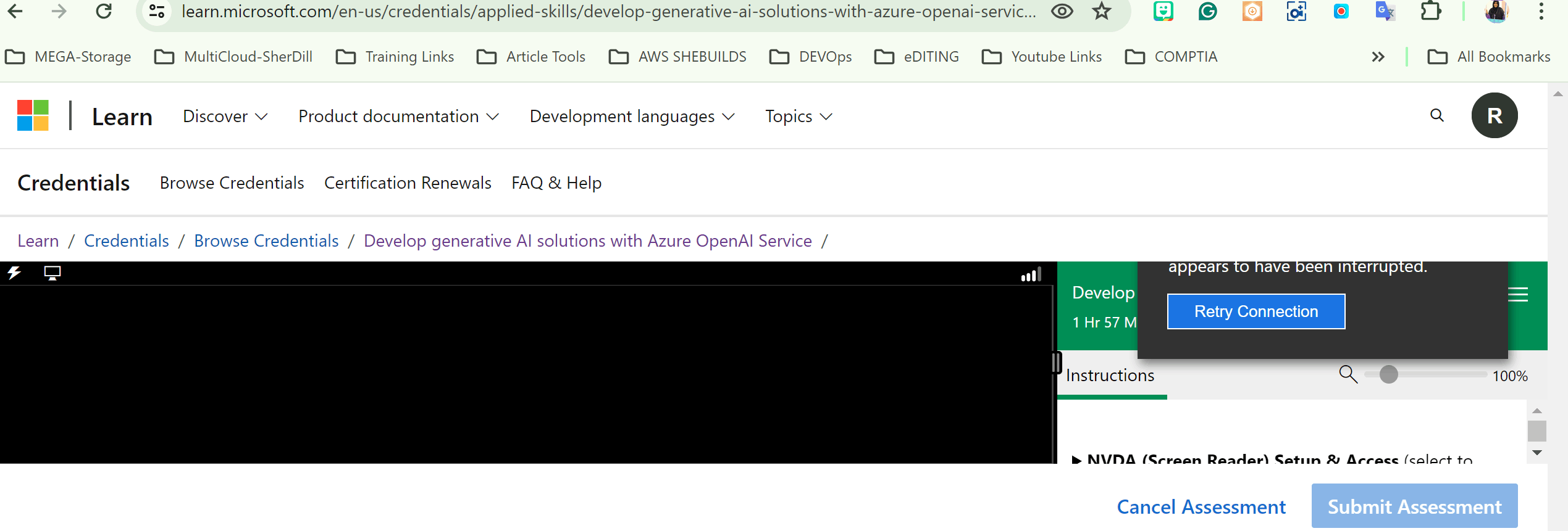 Error in Assessment - Microsoft Q&A