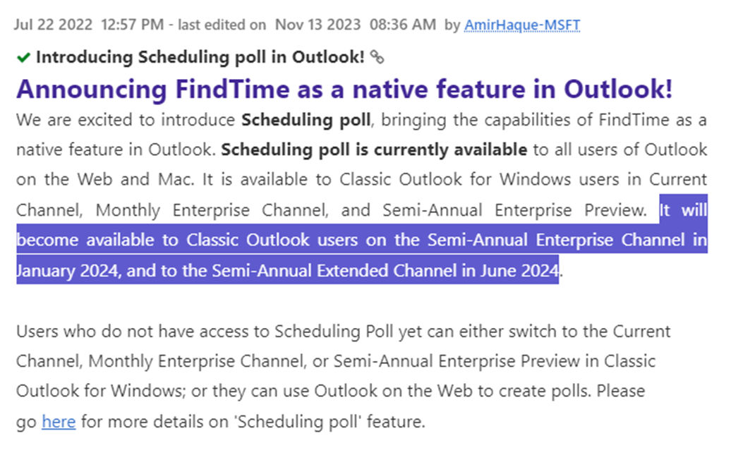 I don't see an option in my Outlook Client Ribbon to use Scheduling ...
