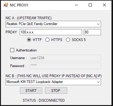 nic proxy