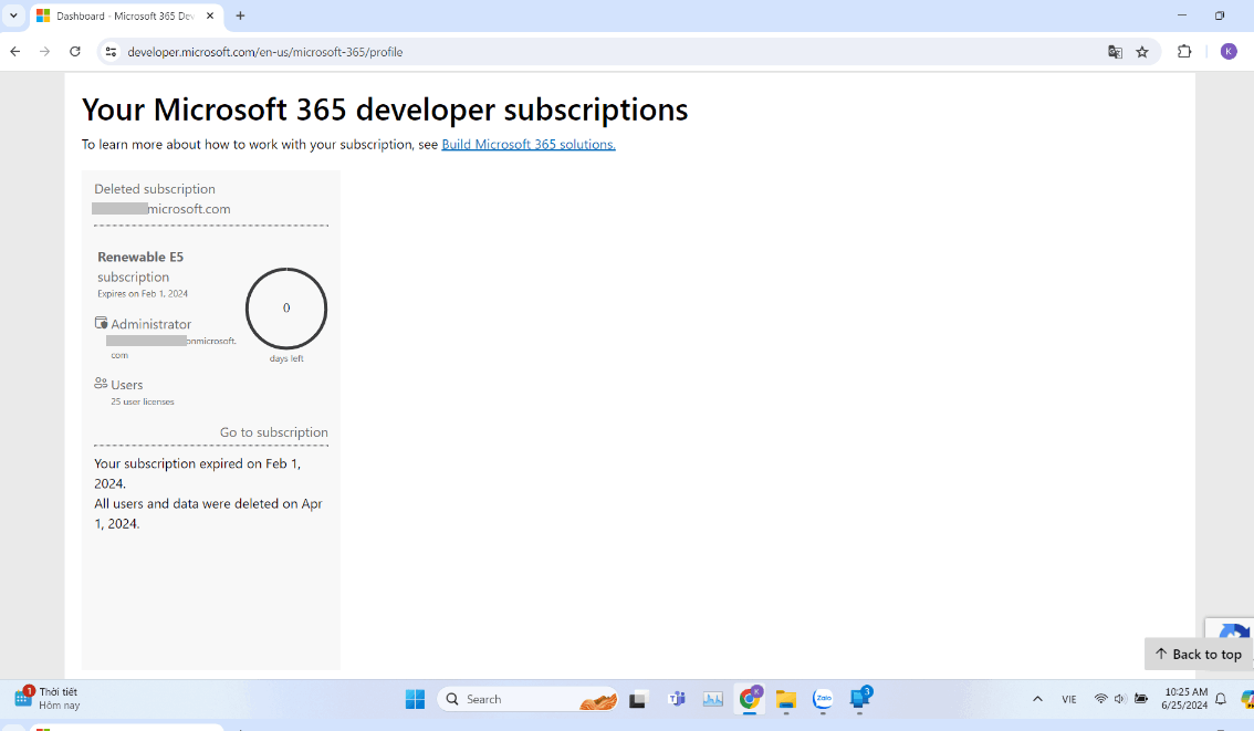 Can't create a new Microsoft 365 Developer account even though I've ...