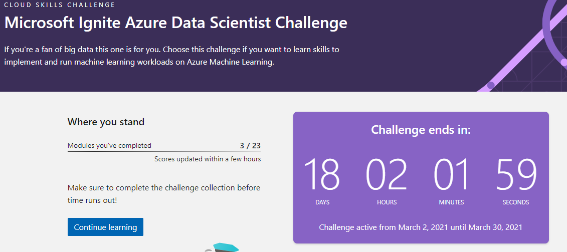 Microsoft Ignite Azure Data Scientist Challenge - Microsoft Q&A