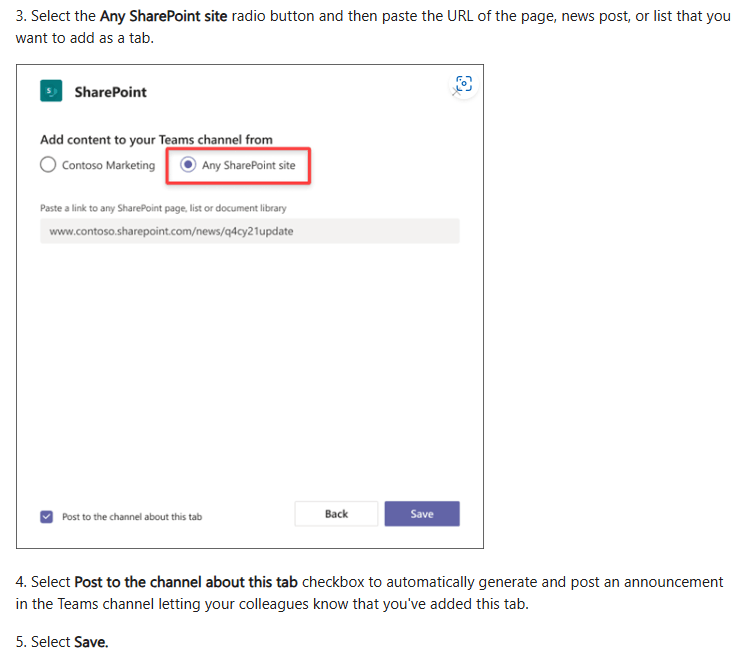 Can't add Sharepoint Site to Microsoft TEams - Microsoft Q&A