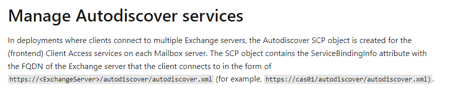Exchange Server 2019 On premise, I need autodiscover help not to ...