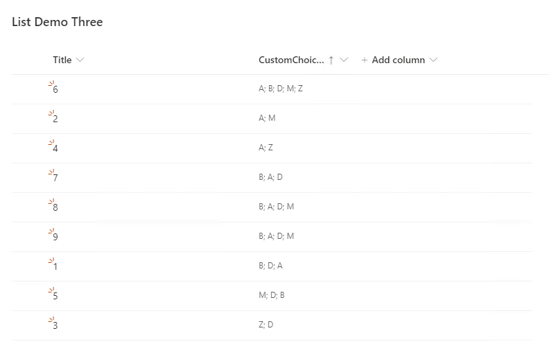 SharePoint Custom List Multi Choice Sorting - Microsoft Q&A