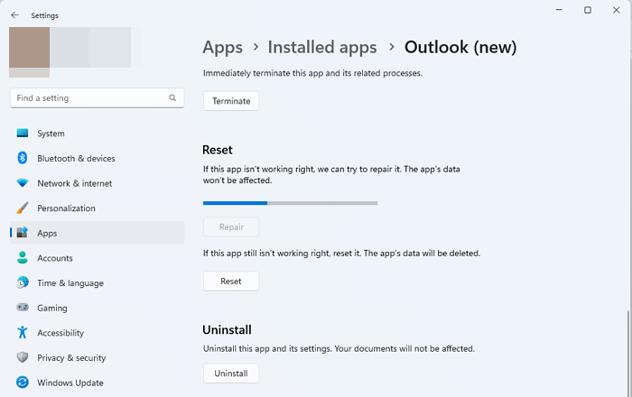 Repair Outlook New Windows