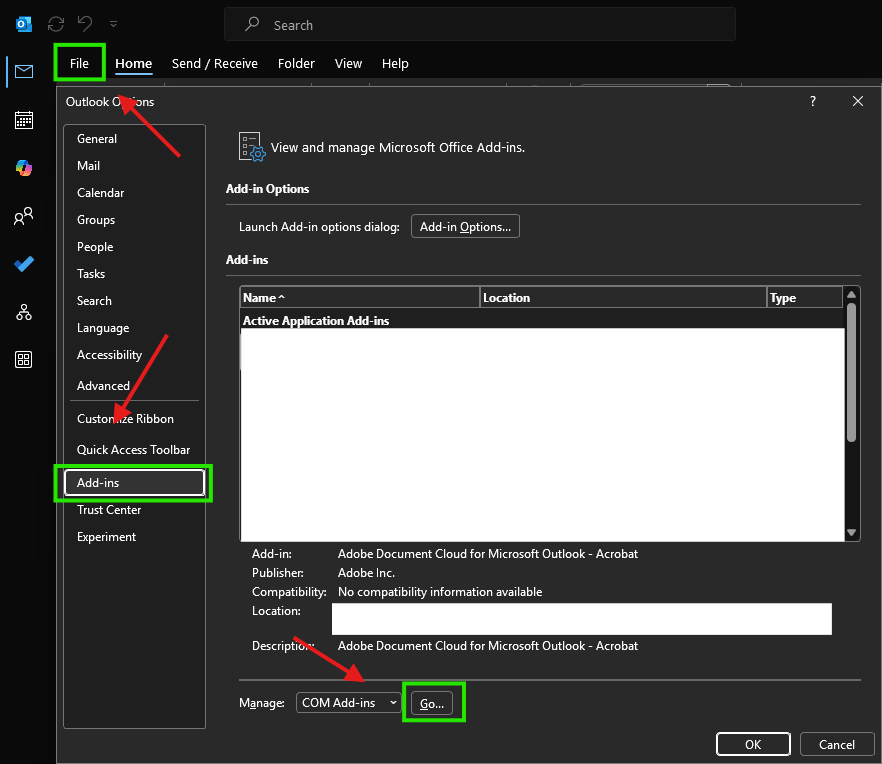 Outlook sending reported error 0x80070057 - Microsoft Q&A