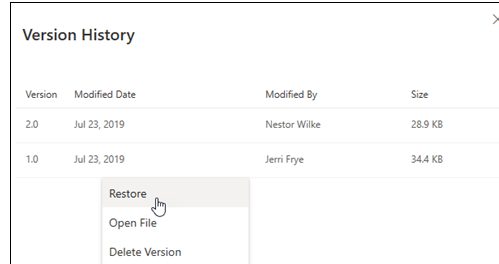 How do I review the history of a Word file in my OneDrive? - Microsoft Q&A