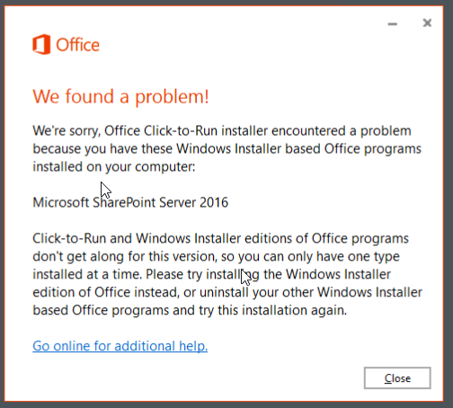 Office Professional Plus 2016 on a Server with SharePoint 2016 ...