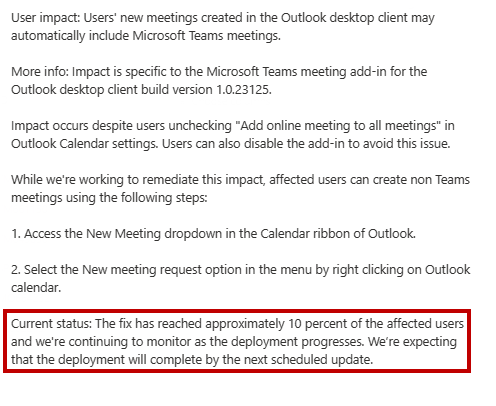 stop from outlook teams add-in to create online meeting by default ...