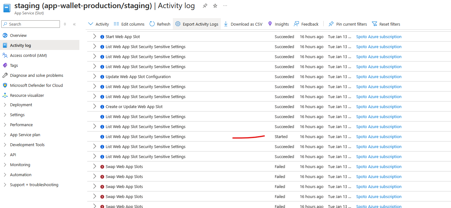 Deployment fails on a slot swp due to stuck process - Microsoft Q&A