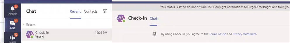 Check In app for Teams - Microsoft Q&A