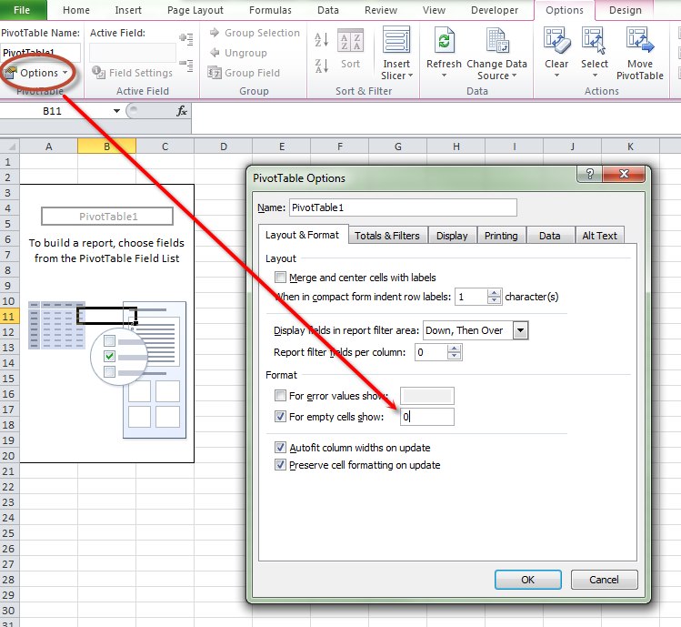 Excel pivot table not displaying null or zero values - Microsoft Q&A