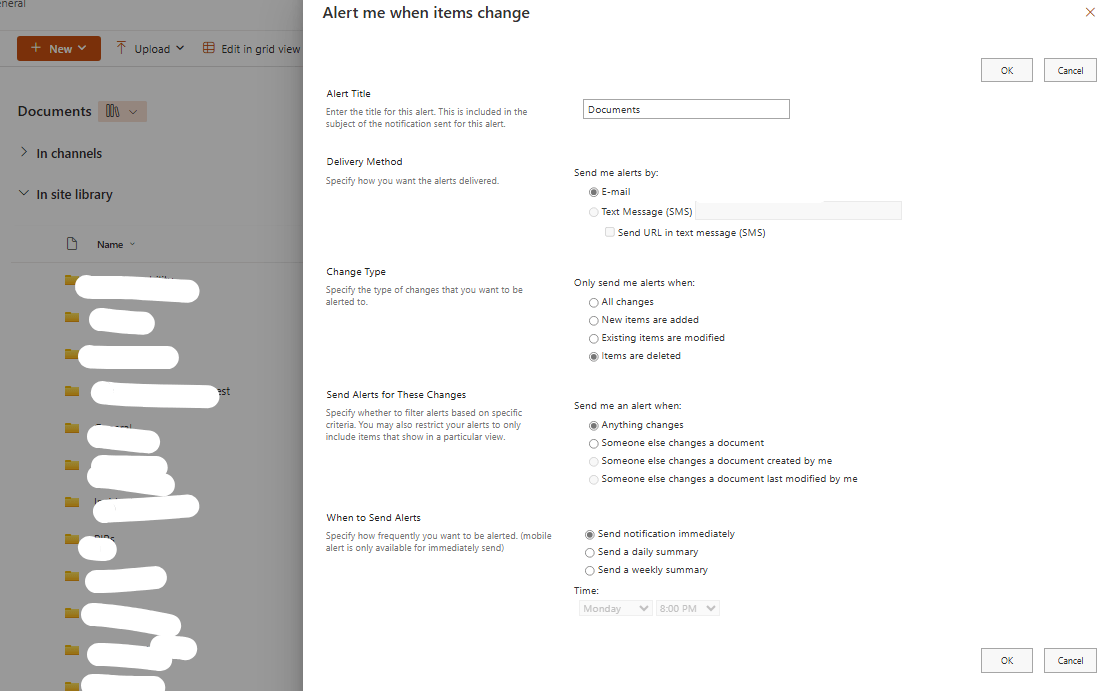 Sharepoint does not let me delete a folder that is linked to my org ...
