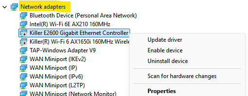 ethernet connection problem - Microsoft Q&A