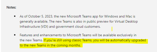 Auto update to New Teams - Microsoft Q&A
