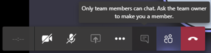 In meeting Chat option not available - Microsoft Q&A