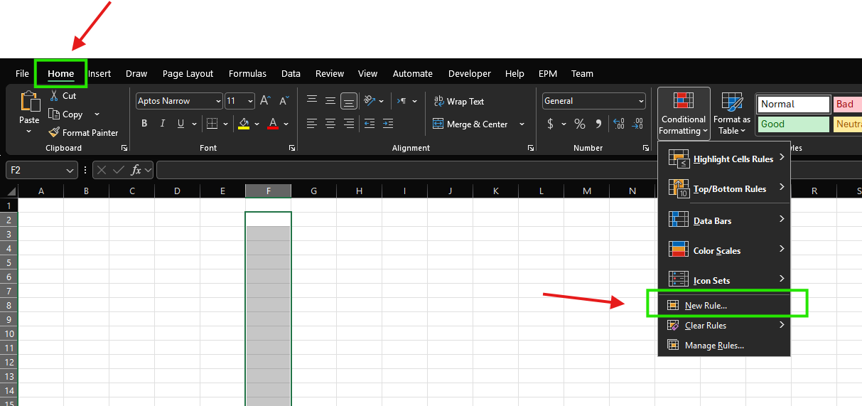 How to conditional format a cell to change colors when there is data in ...