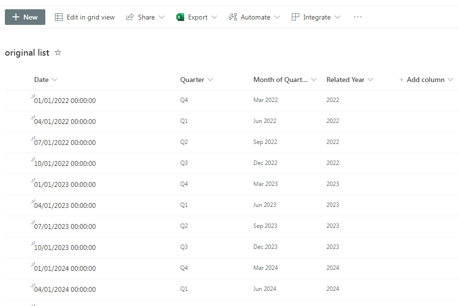Creating a date in sharepoint lists - Microsoft Q&A