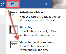 Why can't I get the ribbon to show in Word when I open a document ...