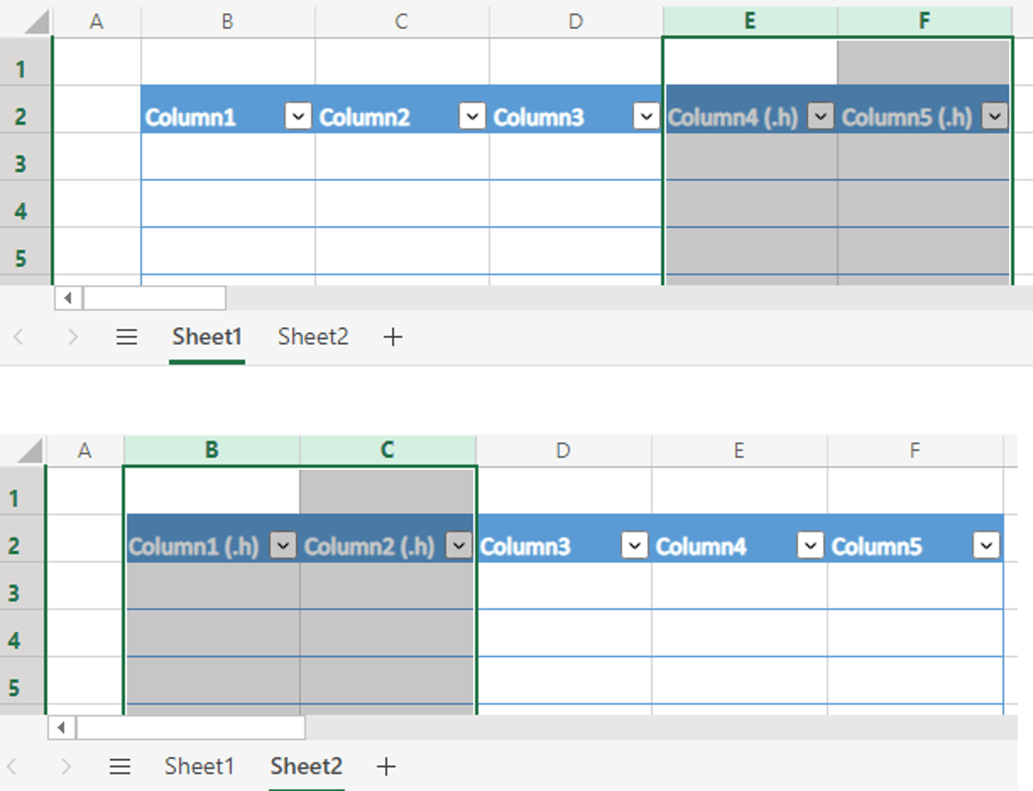 How to hide specific columns when saving workbook? - Microsoft Q&A