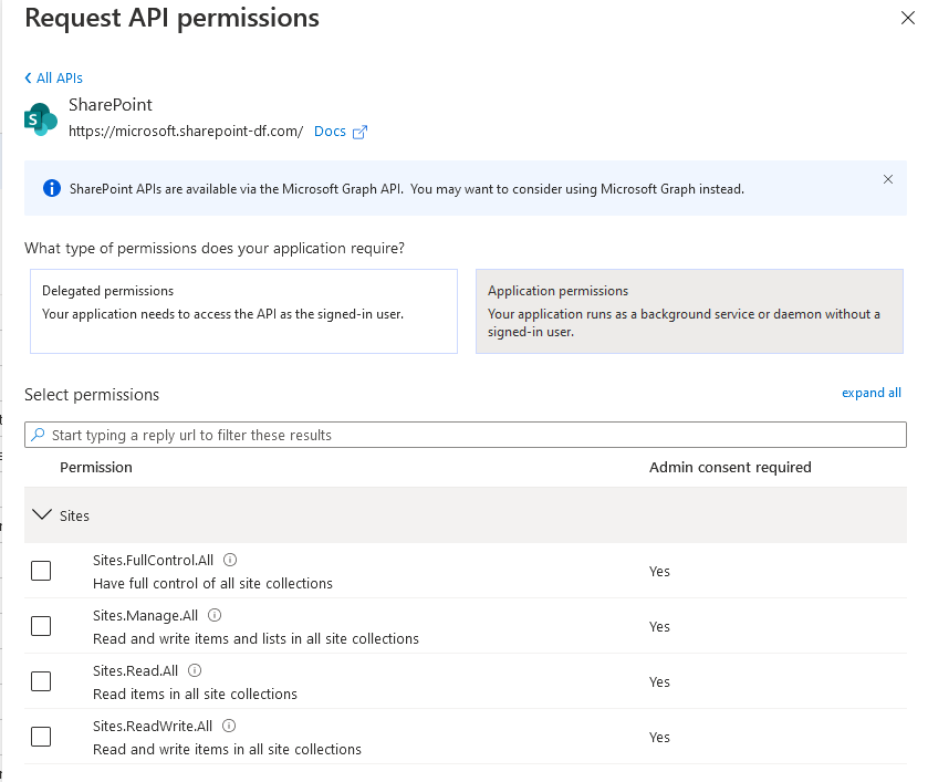 Any way to focus site permission in App-Only csom - Microsoft Q&A