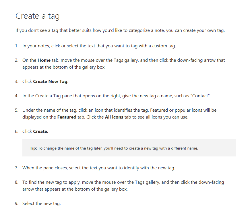One Note for Mac - Custom Tags - Microsoft Q&A