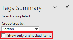 OneNote Tags Summary page missing tage - Microsoft Q&A