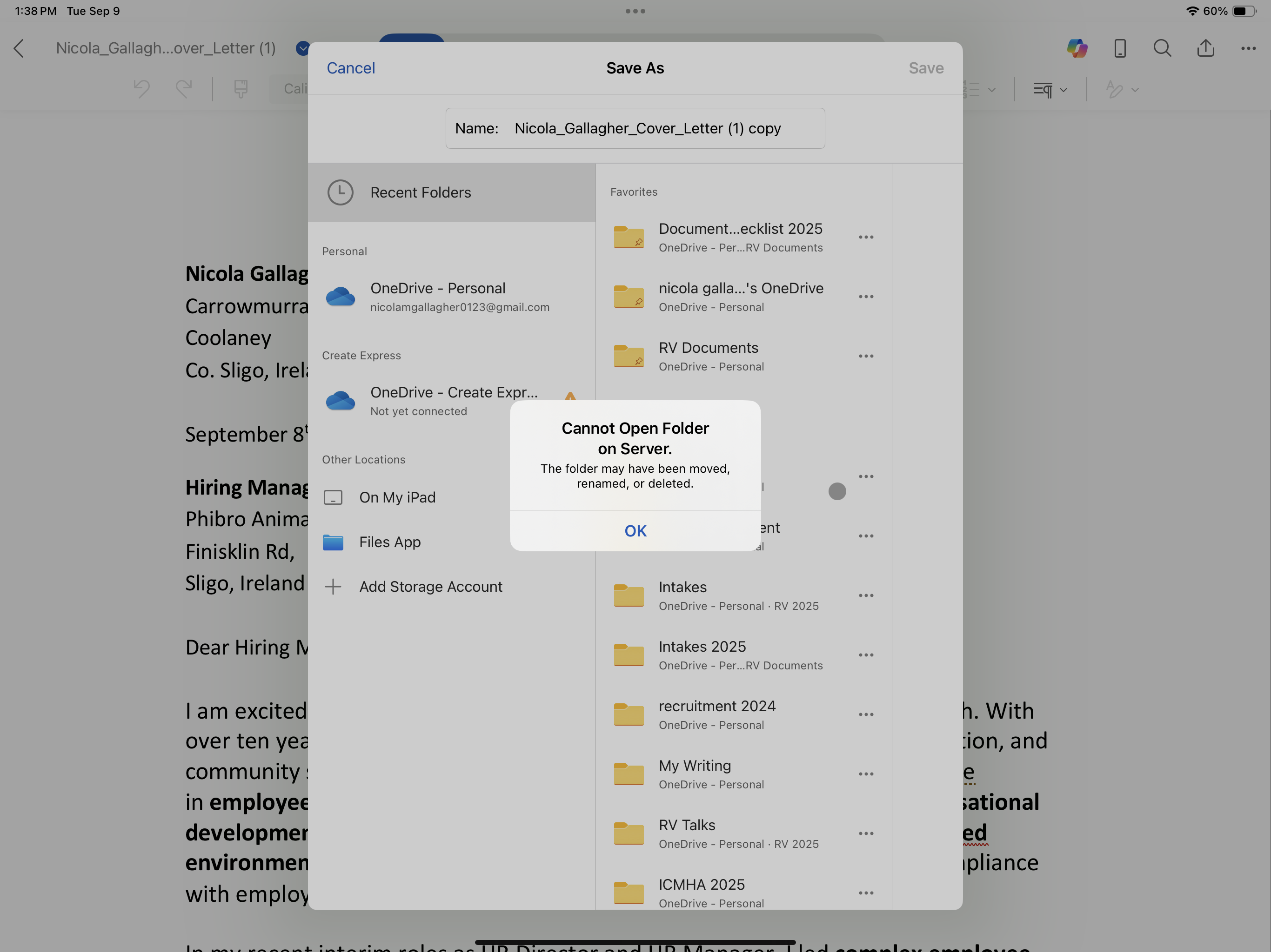 Why can’t I save from Microsoft word to OneDrive? - Microsoft Q&A
