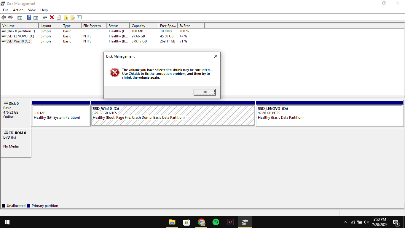 C: drive Partition Corrupted help - Microsoft Q&A