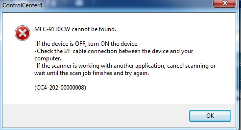 error message 