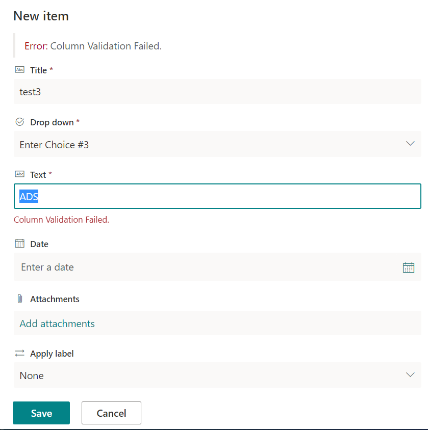 Adding multiple AND conditions in validation setting in SharePoint ...