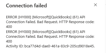 Data Factory Connector for QuickBooks Online - Microsoft Q&A