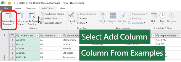 Customize Power Query buttons: Add column from a example - Microsoft Q&A