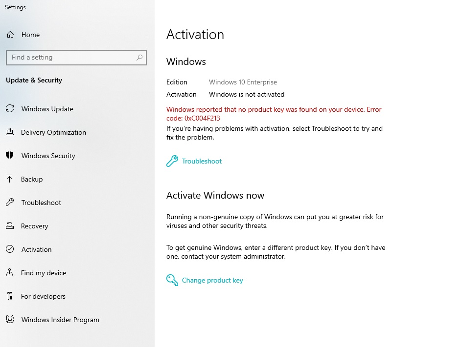 Windows Product key missing // updated to Windows 10 Pro - Microsoft Q&A