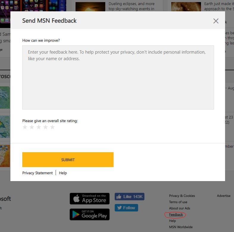 One of the MSN ads is generating spyware/adware pop-up - Microsoft Q&A