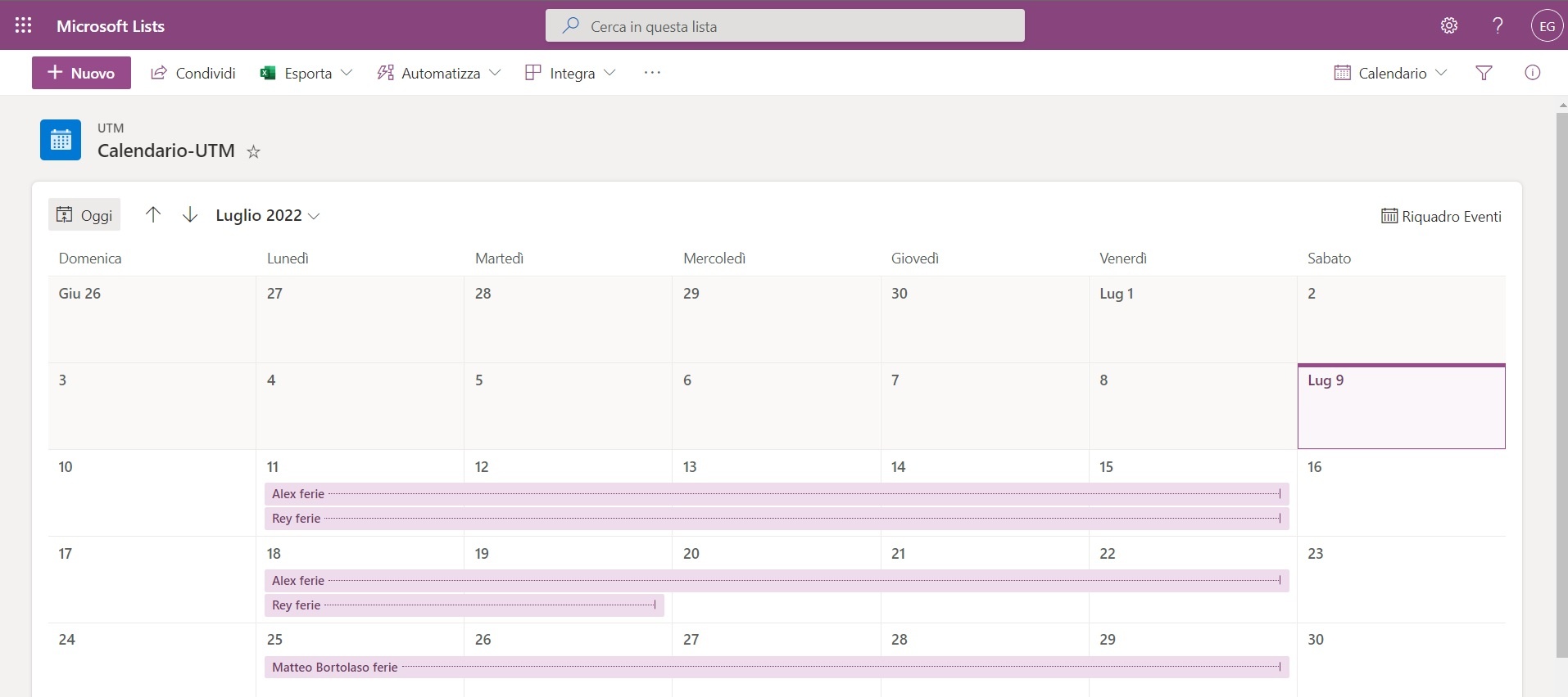 List calendar views week and year - Microsoft Q&A