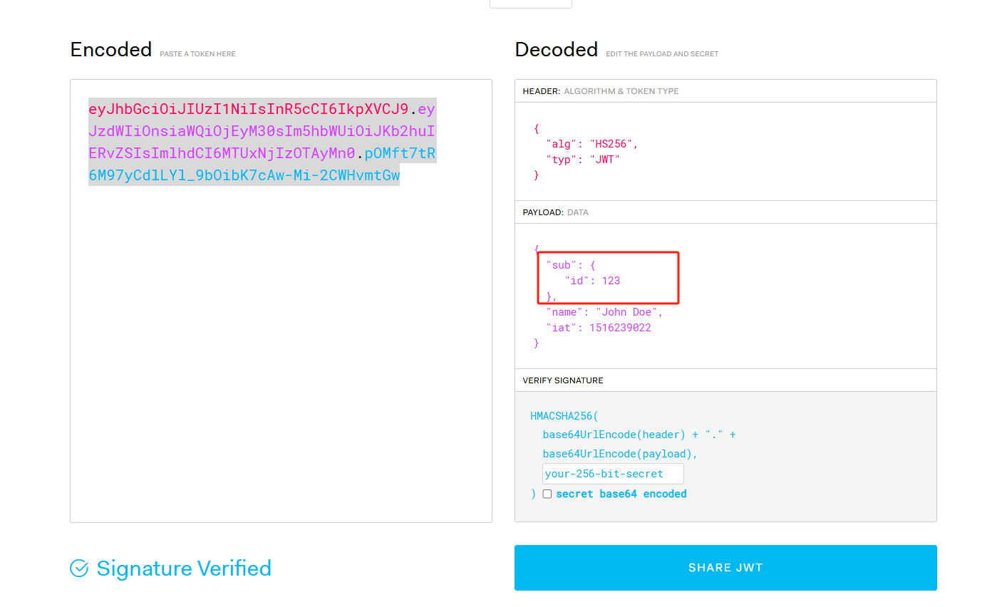 Azure APIM 服务 使用 JWT 验证的时候，当 PAYLOAD 中的 sub 字段也是一个 JSON 格式的数据时，接口 JWT ...