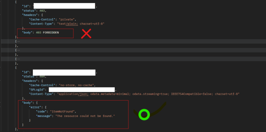 Microsoft Graph $batch API returns invalid JSON syntax on 403 responses ...