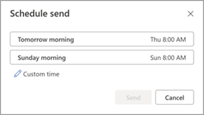 schedule send for each email by default - Microsoft Q&A