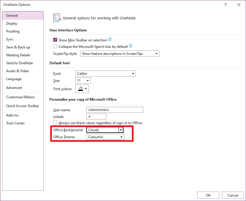 One note side pages are now white - Microsoft Q&A