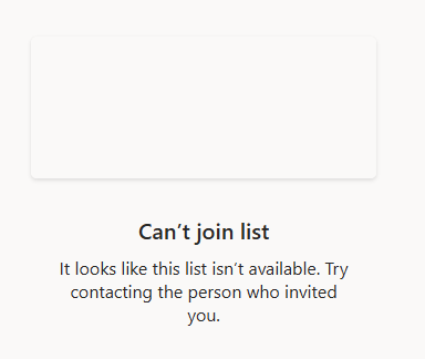 CANNOT SHARE LISTS IN TO DO WITH ANY USERS - Microsoft Q&A
