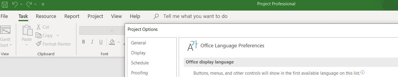 Changing the Language of MS project to English - Microsoft Q&A