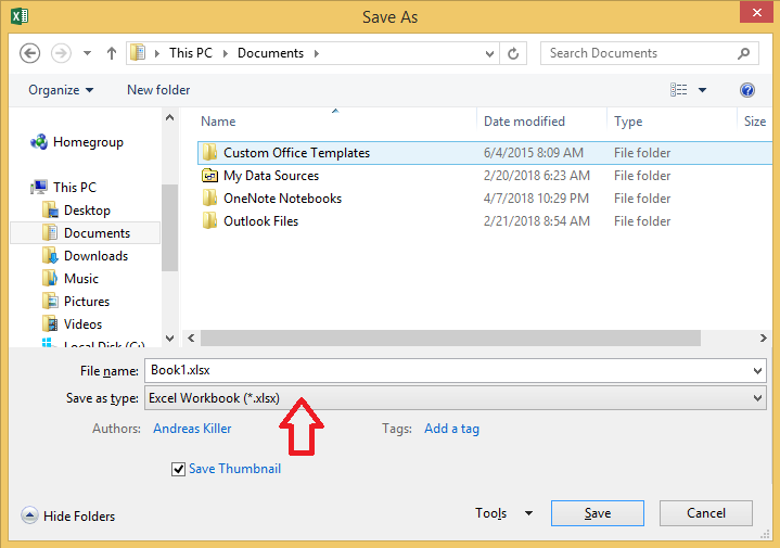i need to save a excel 2016 file in xlsx how do i do this - Microsoft Q&A