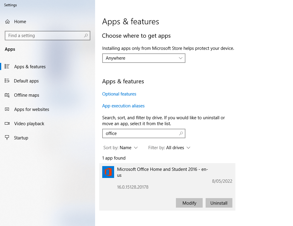 Unlicensed product for Office 2016 Home after update. Correct account ...