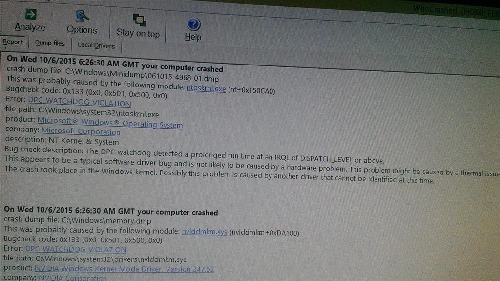 Error: DPC_WATCHDOG_VIOLATION, System crash While playing games[Desktop ...