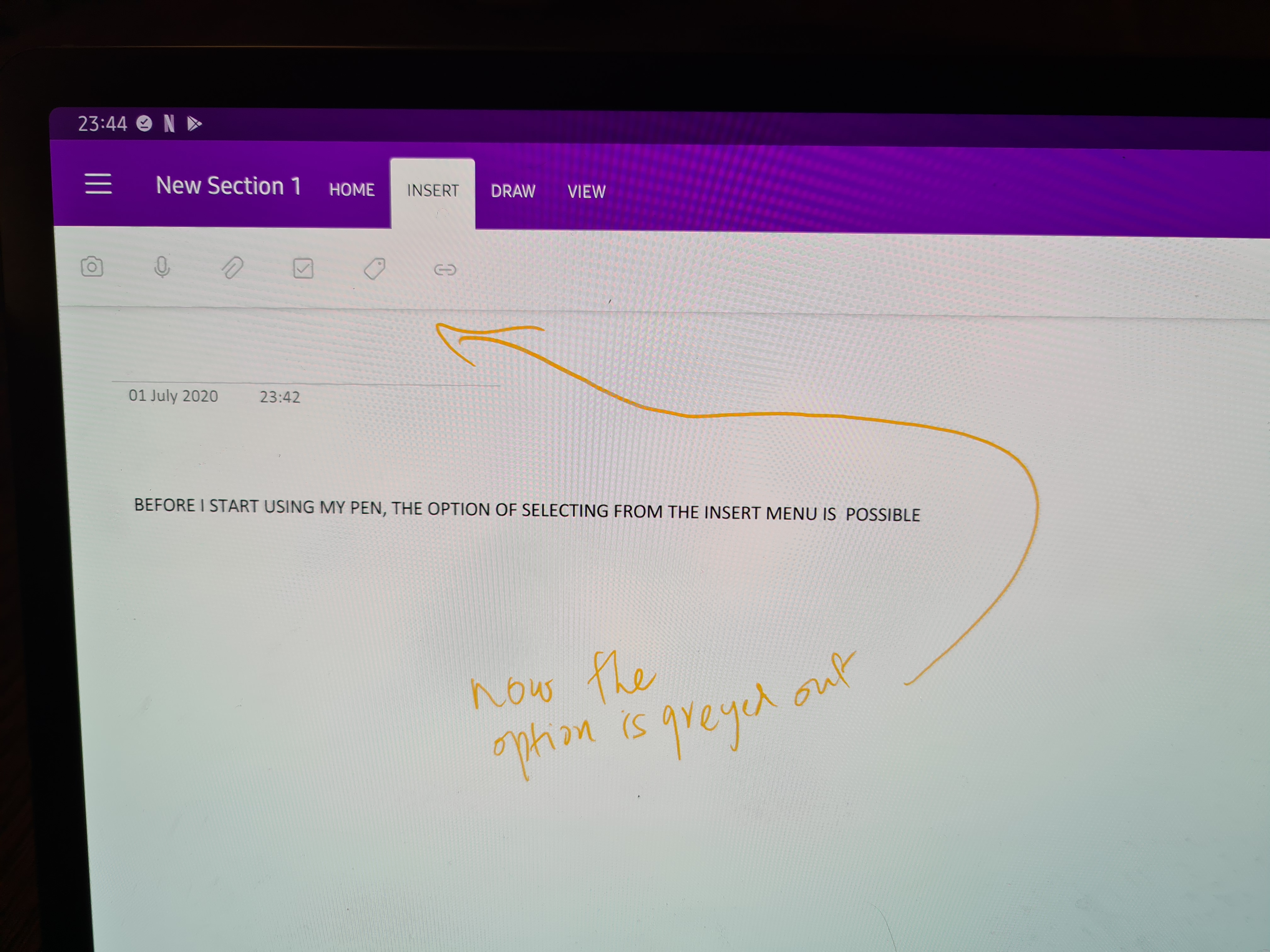 One note greyed out tabs - Microsoft Q&A