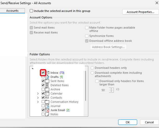 Not able to recieve mails in my outlook inbox but in other end it shows ...