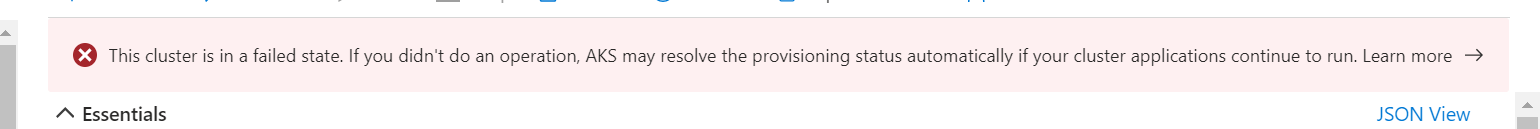 AKS cluster frequently going into failed state - Microsoft Q&A
